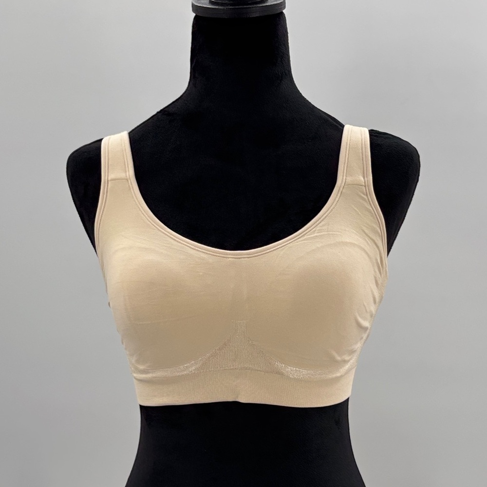 Shapermint Essentials Everyday Comfort Straps Wireless Shaping Bra Chai M NWT‎